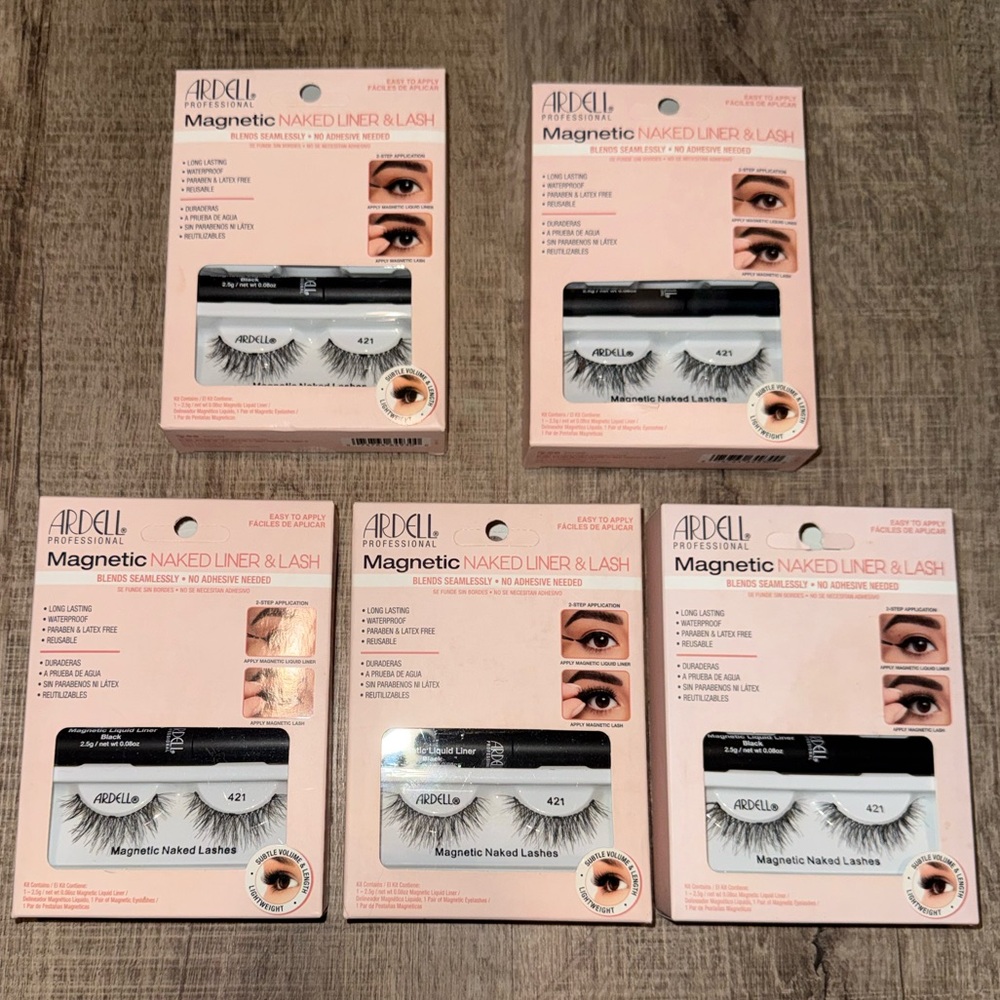 Ardell Magnetic Naked Liner & Lash #421  (5 Pack Bundle)